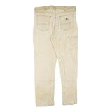 CARHARTT Mens Cotton Blend Beige Regular Fit Straight Leg Trousers W36 L32