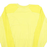 CAMPIONE Mens Yellow Cotton Blend Crew Neck Sweatshirt L Casual Pullover