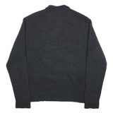 CALVIN KLEIN JEANS Mens Black Patterned Jumper Full Zip Crew Neck Basic Knit XL