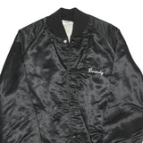 WESTARK Mens Black Satin Jacket M Polyester Button Closure Plain Casual Bomber