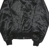 WESTARK Mens Black Satin Jacket M Polyester Button Closure Plain Casual Bomber