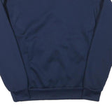 ADIDAS Mens Navy Blue Jacket S Polyester Blend Zip Plain Sportswear