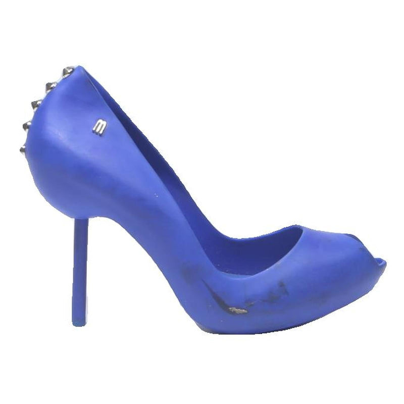 MELISSA Womens Blue Synthetic Peep Toe Stiletto Heels UK 5 Fashion High