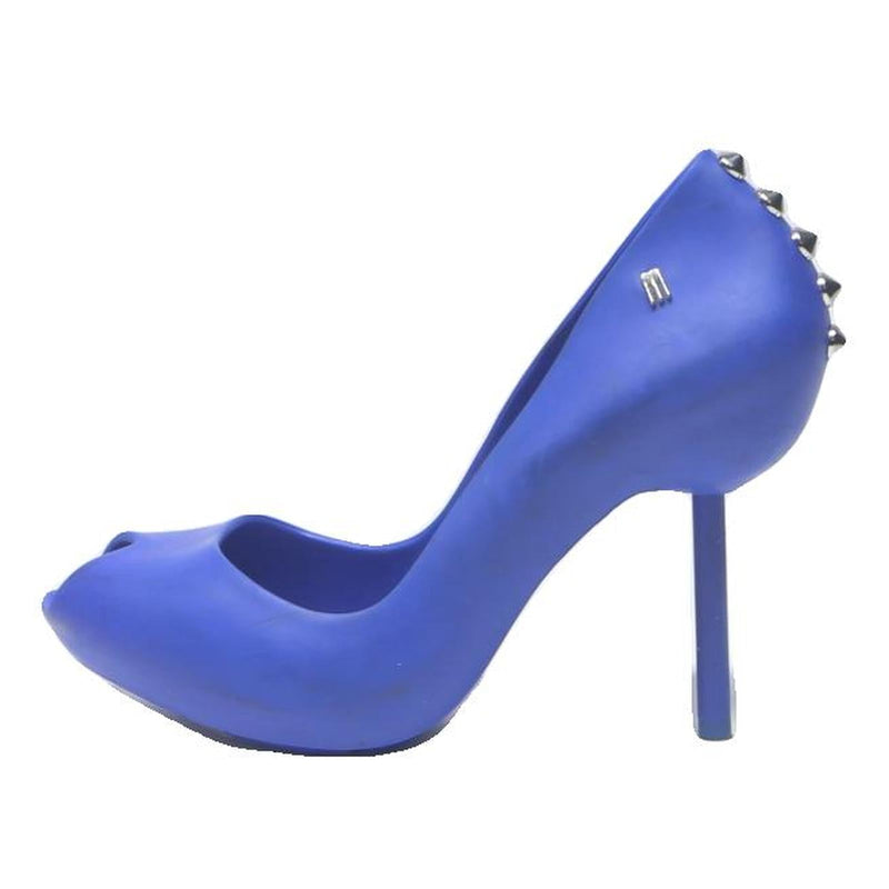 MELISSA Womens Blue Synthetic Peep Toe Stiletto Heels UK 5 Fashion High