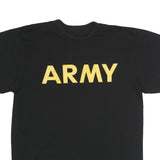 UNICOR Mens Black Army Printed T-Shirt L Short Sleeve Crew Neck Casual Wear