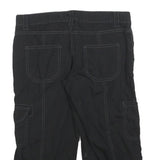 NO BOUNDARIES Womens Black Cargo Cotton Blend Shorts M W30 Casual Pocketed