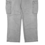 CARHARTT Mens Cotton Blend Grey Regular Straight Trousers W42 L30 Cargo Pockets