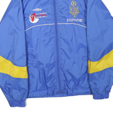 UMBRO Womens Blue & Yellow Zip Polyester Blend Sports Jacket L Lightweight