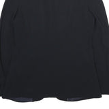 MAX MARA Womens Black Jacket UK 10 Polyester Blend Button Closure Plain Classic