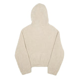 Womens Beige Fleece Hoodie S Soft Warm Pullover Hooded Sweatshirt