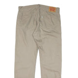 LEVI'S Mens Regular Fit Beige Cotton Blend Zip Trousers W36 L32 Classic Casual