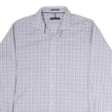 TOMMY HILFIGER Mens Blue & Pink Check Shirt XL Classic Cotton Long Sleeve Casual