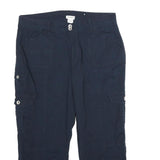 WESTPORT Womens Navy Blue Cargo Shorts UK 12 W32 Cotton Blend Comfort Style