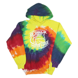 PORT & COMPANY Mens Yellow & Multi Tie Dye Hoodie M Joe Serna Jr Charter School