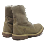 TIMBERLAND Womens Lace-Up Waterproof Leather Boots Beige UK 6.5 Durable Outdoor