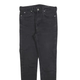 LEE Womens Slim Black Denim Jeans W28 L28 Zip Pockets Cotton Blend Stretch