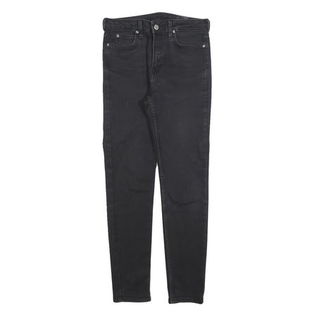 LEE Womens Slim Black Denim Jeans W28 L28 Zip Pockets Cotton Blend Stretch