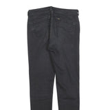 LEE Womens Slim Black Denim Jeans W28 L28 Zip Pockets Cotton Blend Stretch