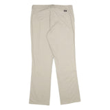 DICKIES Womens Relaxed Beige Cotton Blend Trousers W34 L34 Zip Pockets