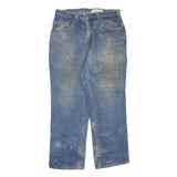 CARHARTT Mens Regular Fit Blue Denim Jeans W34 L30 Casual Workwear Zip Closure