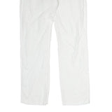 ARMANI JUNIOR Womens Cotton White Regular Fit Straight Leg Trousers W30 L29