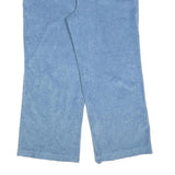 BODEN Womens Cotton Blend Blue Relaxed Wide-Leg Trousers W36 L28 Comfortable