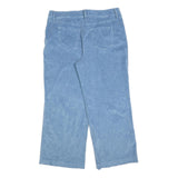 BODEN Womens Cotton Blend Blue Relaxed Wide-Leg Trousers W36 L28 Comfortable