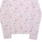 SINEQUANONE Womens Pink Floral Printed Long Sleeve Round Neck Top M Light Weight