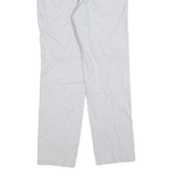 NAUTICA Mens White Cotton Blend Regular Fit Straight Leg Trousers W30 L32 Casual