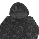 MISTRAL Womens Black Camouflage Hoodie M Cotton Blend Pullover Sweatshirt