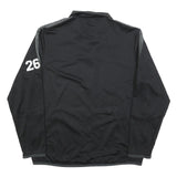 NIKE Mens Black & Grey Depauw Football Track Jacket L Polyester Blend Zip