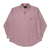 Ralph Lauren Striped Shirt - XL Pink Cotton
