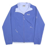 JACK WOLFSKIN Womens Blue Softshell Jacket UK 16 Polyester Blend Zip Outdoor Fit