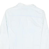 TOMMY HILFIGER Womens White Plain Shirt S Button Front Cotton Blend Stylish