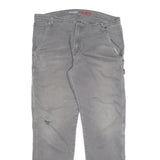 DICKIES Mens Regular Fit Grey Denim Jeans W36 L34 Zip Cotton Blend Workwear