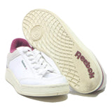 REEBOK Club C Mens Sneaker White & Pink Leather UK 8 Classic Retro Casual