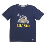 RUSSELL ATHLETIC Mens Blue Cedarville Yellow Jackets Graphic T-Shirt M Short