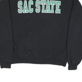 CHAMPION Mens Black Cotton Blend Sac State Crew Neck M Sweatshirt Casual