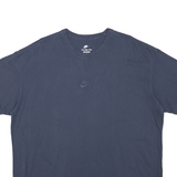 NIKE Mens Blue T-Shirt XL Short Sleeve Crew Neck Minimal Logo Cotton Blend