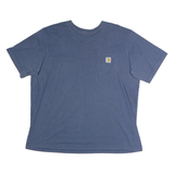 CARHARTT Mens Blue Pocket T-Shirt 2XL Short Sleeve Crew Neck Cotton Casual