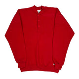 90'S Blank Made In USA Lee Sweatshirt - Large Red Cotton Blend