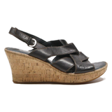 BORN Strappy Sandals Black Leather Womens UK 7