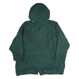 ESSENTIAL ELEMENTS Womens Green Zip Jacket XL Polyester Blend Embroidered