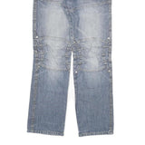 DGNS DENIM Mens Jeans Blue Regular Straight Denim Light W28 L30 Cotton Blend