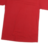 PRO Mens Red Plain T-Shirt L Short Sleeve Crew Neck Classic Cotton
