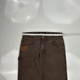 Wrangler Carpenter Pants - 34W 30L Brown Cotton