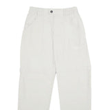 KILIMANJARO Mens Nylon White Regular Leg Trousers W28 L32 Outdoor Zip Pocket