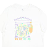 NIKE Mens White To The Light Graphic T-Shirt XL Short Sleeve Crew Neck Casual