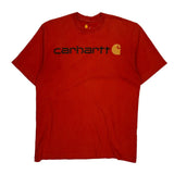 Carhartt T-Shirt - Medium Red Cotton