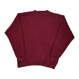 Made In USA 20/20 Hvywt Trout Fly Fishing Sweatshirt - Large Burgundy Cotton